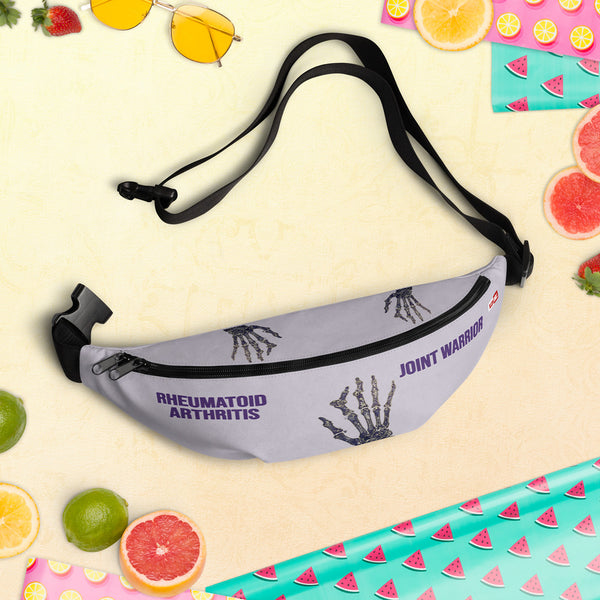 ILLTOCHILL RA awareness Rheumatoid Arthritis support gift Fanny Pack – Spring/summer vibes Front (Clear)