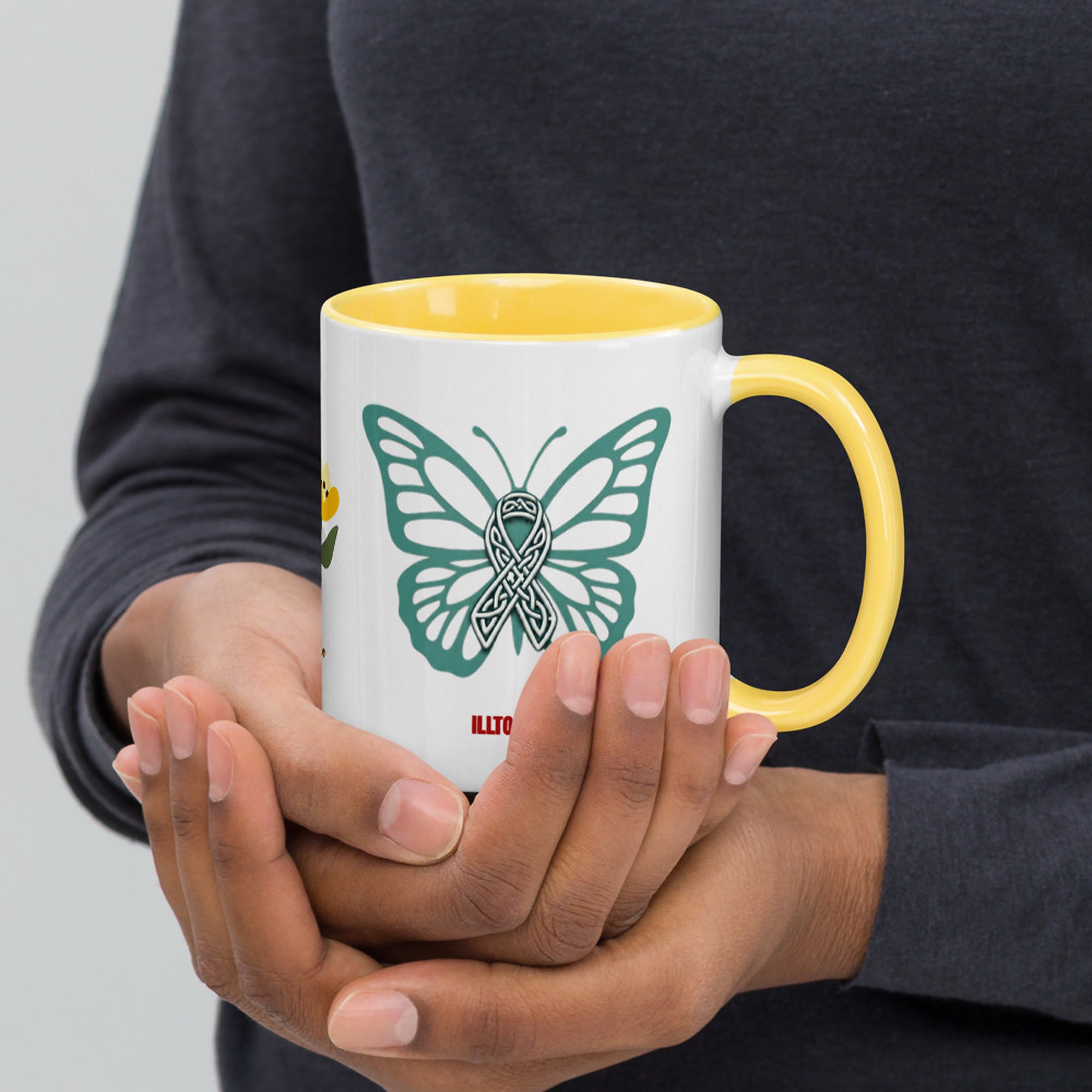 ILLTOCHILL POTS awareness gift Mug with Color Inside – Lifestyle 3 Right