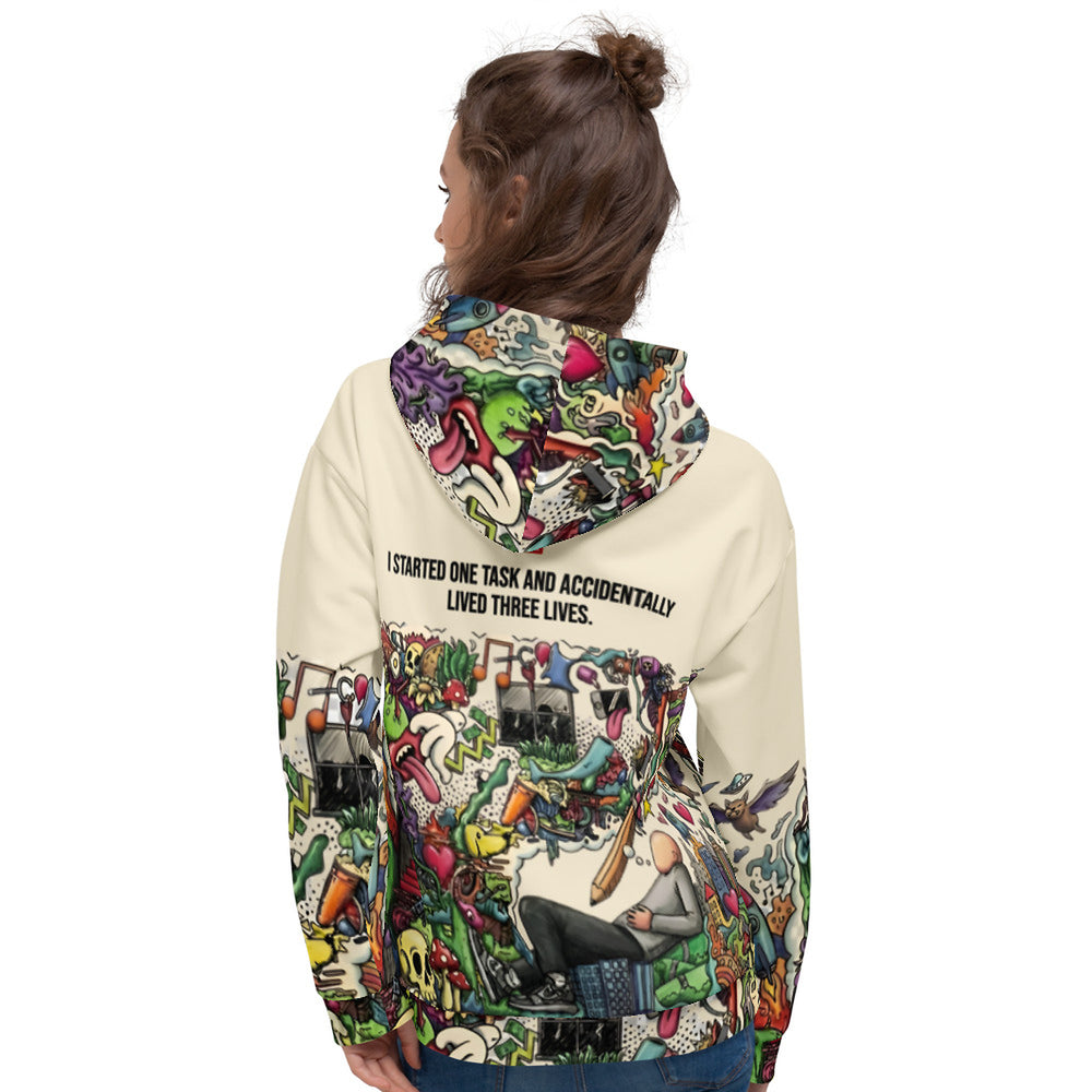ILLTOCHILL ADHD awareness Attention Deficit Hyperactivity Disorder heavyweight Unisex Hoodie – Women's Back (Black)