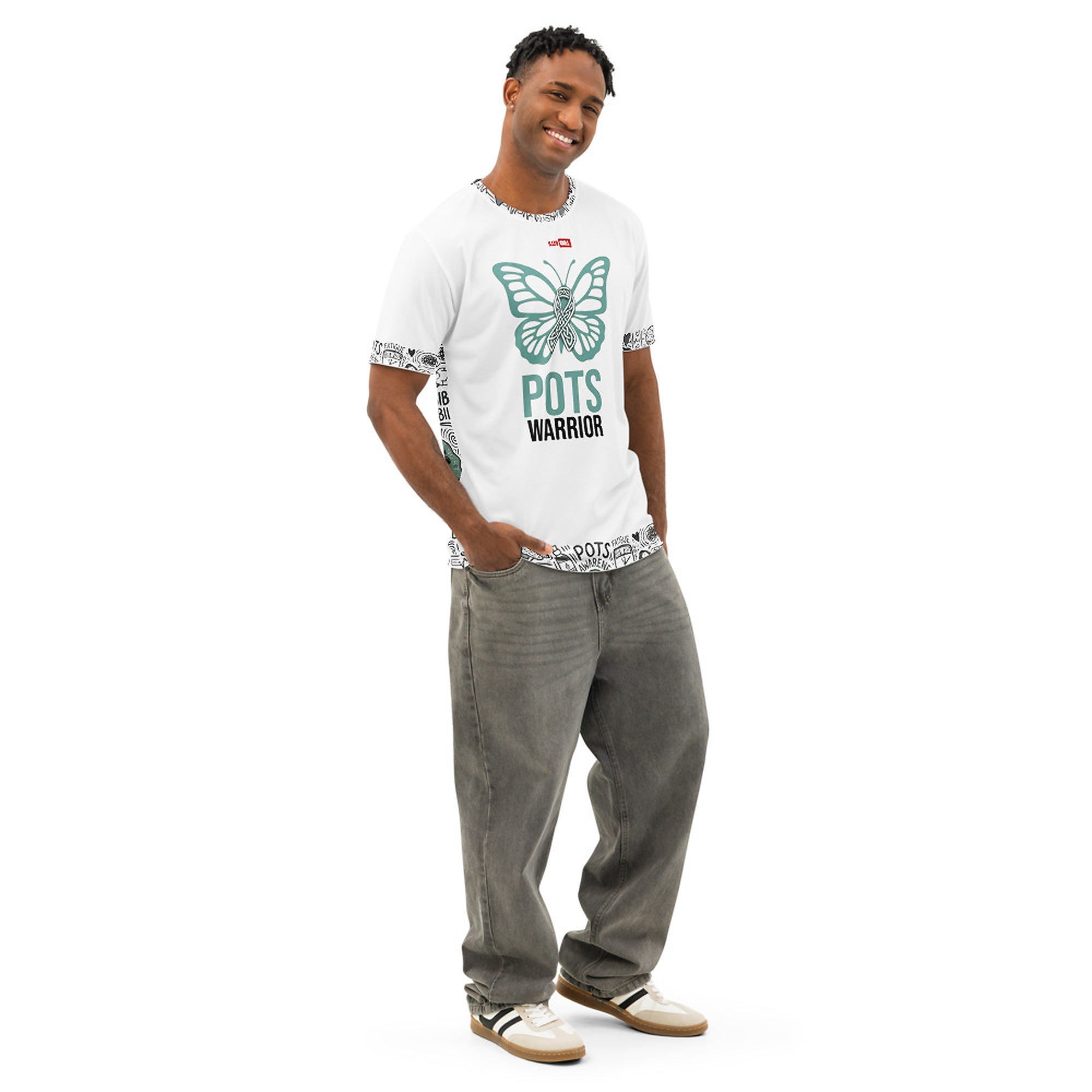 ILLTOCHILL POTS Awareness T-Shirt – Men's Right Front (White)