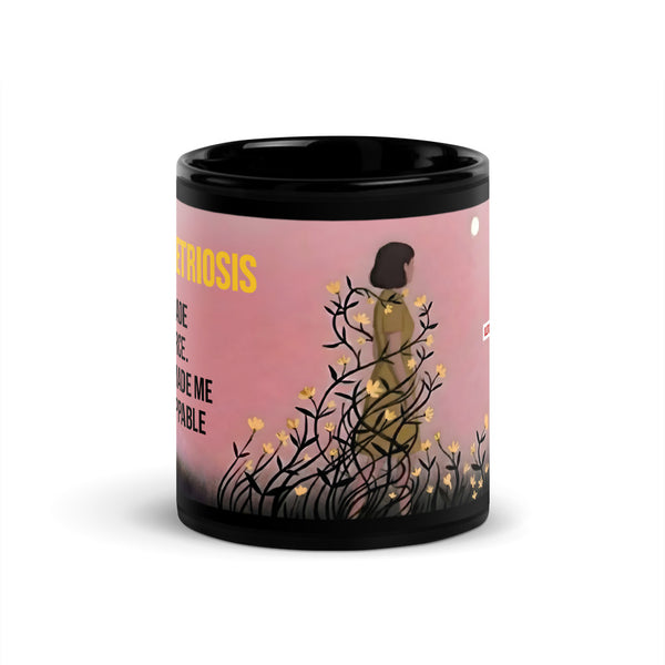 ILLTOCHILL Endometriosis awareness Endo warrior gift Black Glossy Mug – Flat Front