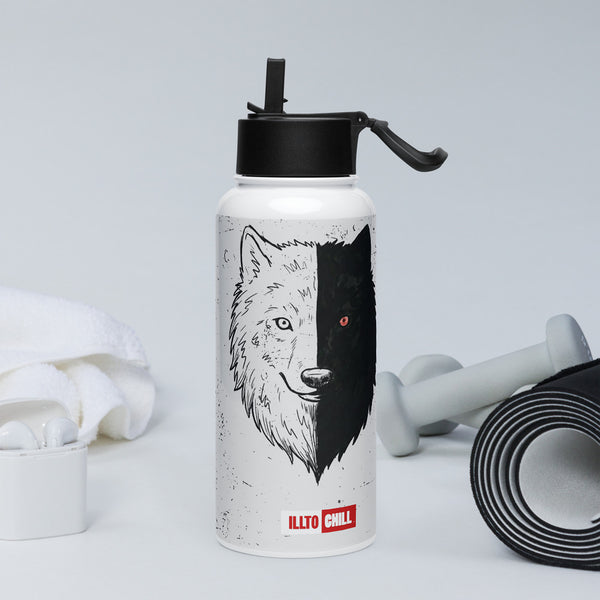 ILLTOCHILL Bipolar disorder gift Stainless steel water bottle with a straw lid – Lifestyle 2 Left