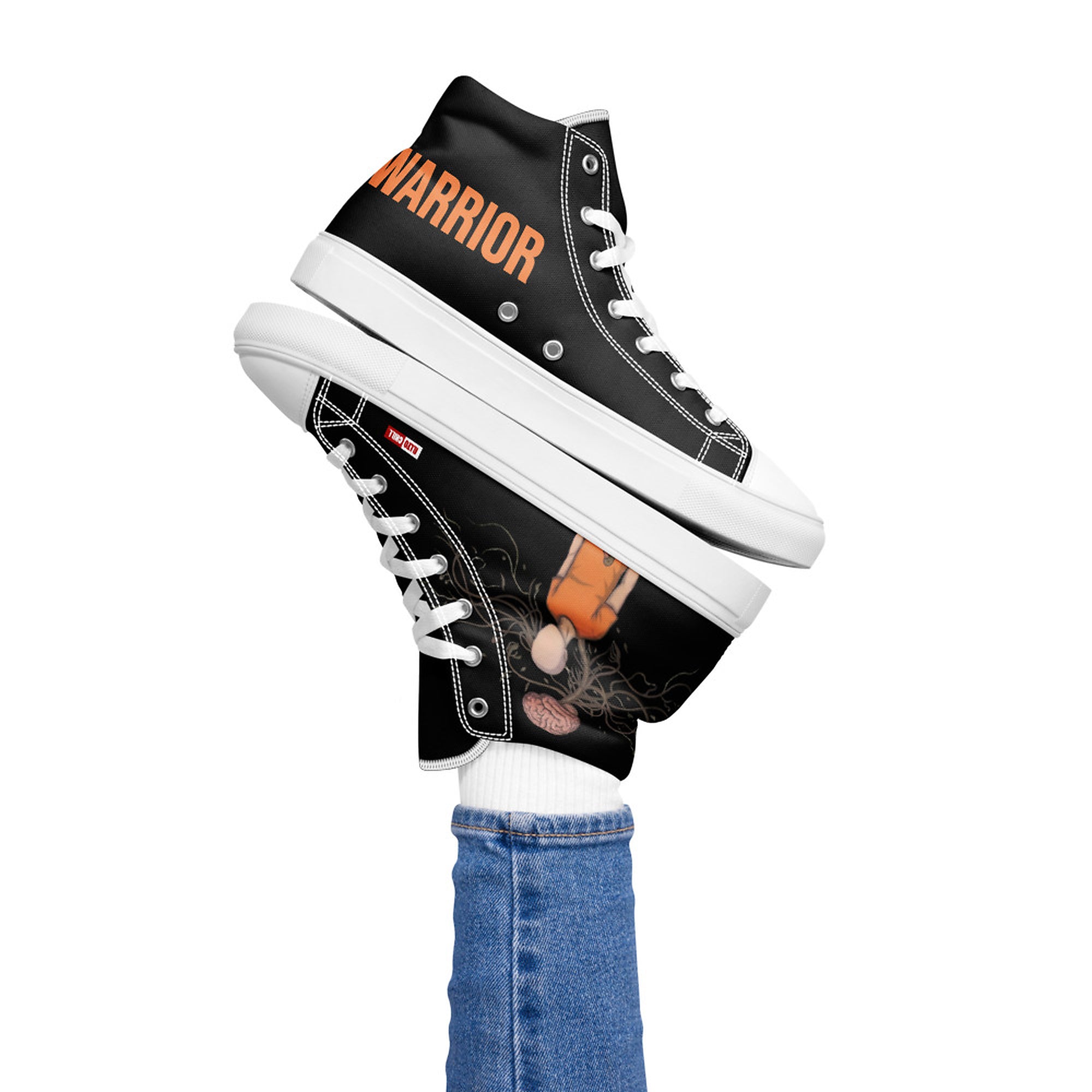 ILLTOCHILL MS Awareness Women's High Top Shoes – Women's Lifestyle 2 Left (Ms Awareness Women's High Top Shoes)