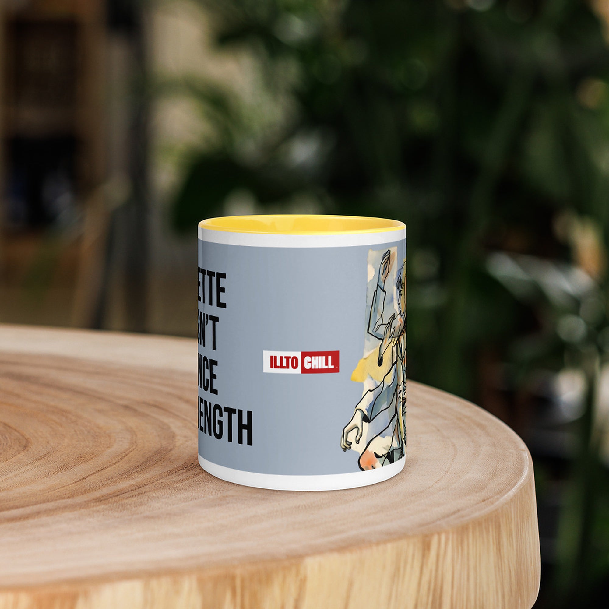 ILLTOCHILL Tourette syndrome awareness TS gift Mug with Color Inside – Lifestyle 5 Front