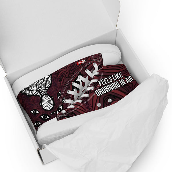 ILLTOCHILL Anxiety awareness gift Men’s high top canvas shoes – Flat 5 Front