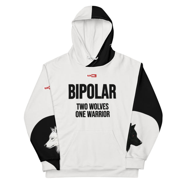 ILLTOCHILL Bipolar disorder gift heavyweight Unisex hoodie – Flat Front (White)