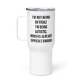 ILLTOCHILL Autism awareness puzzle gift Travel mug with a handle – Flat Right