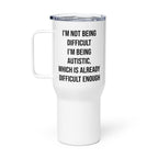 ILLTOCHILL Autism awareness puzzle gift Travel mug with a handle – Flat Right