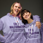 ILLTOCHILL CM Chiari Malformation awareness gift heavyweight unisex hoodie – Couples Front (White)