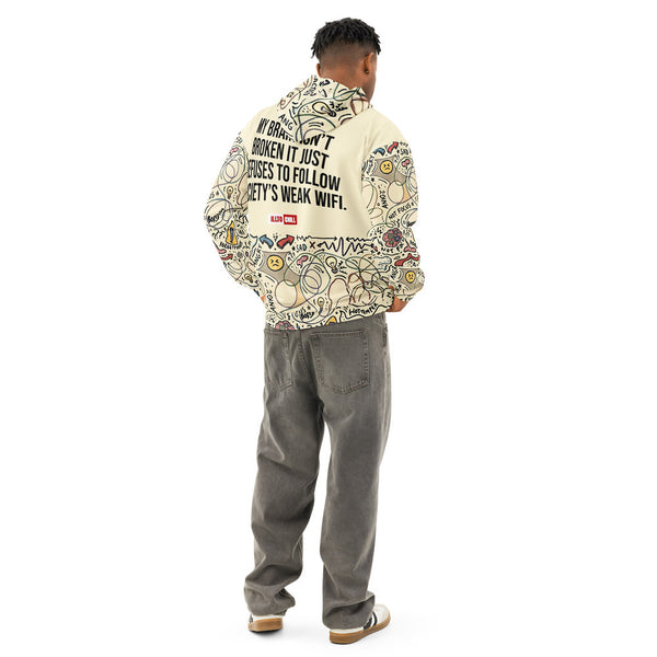 ILLTOCHILL Adhd Attention deficit awareness gift Unisex cotton hoodie – Men's Back (Black)