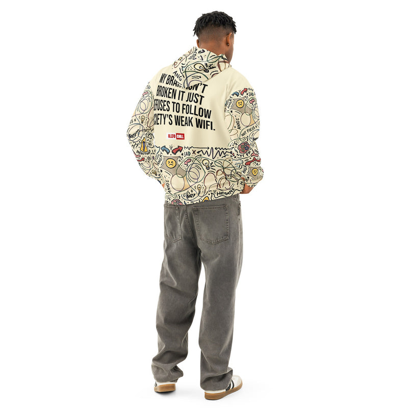 ILLTOCHILL Adhd Attention deficit awareness gift Unisex cotton hoodie – Men's Back (Black)