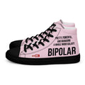 ILLTOCHILL bipolar women high top canvas shoes for mental health awareness and everyday style