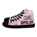 ILLTOCHILL bipolar women high top canvas shoes for mental health awareness and everyday style