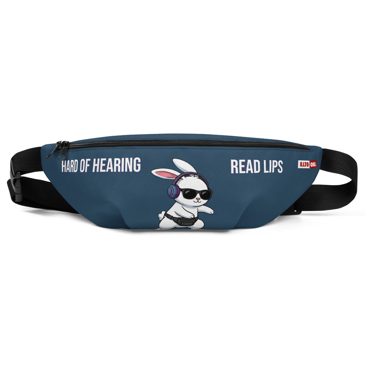 ILLTOCHILL Hard of Hearing Awareness Fanny Pack – Default Front (Black)