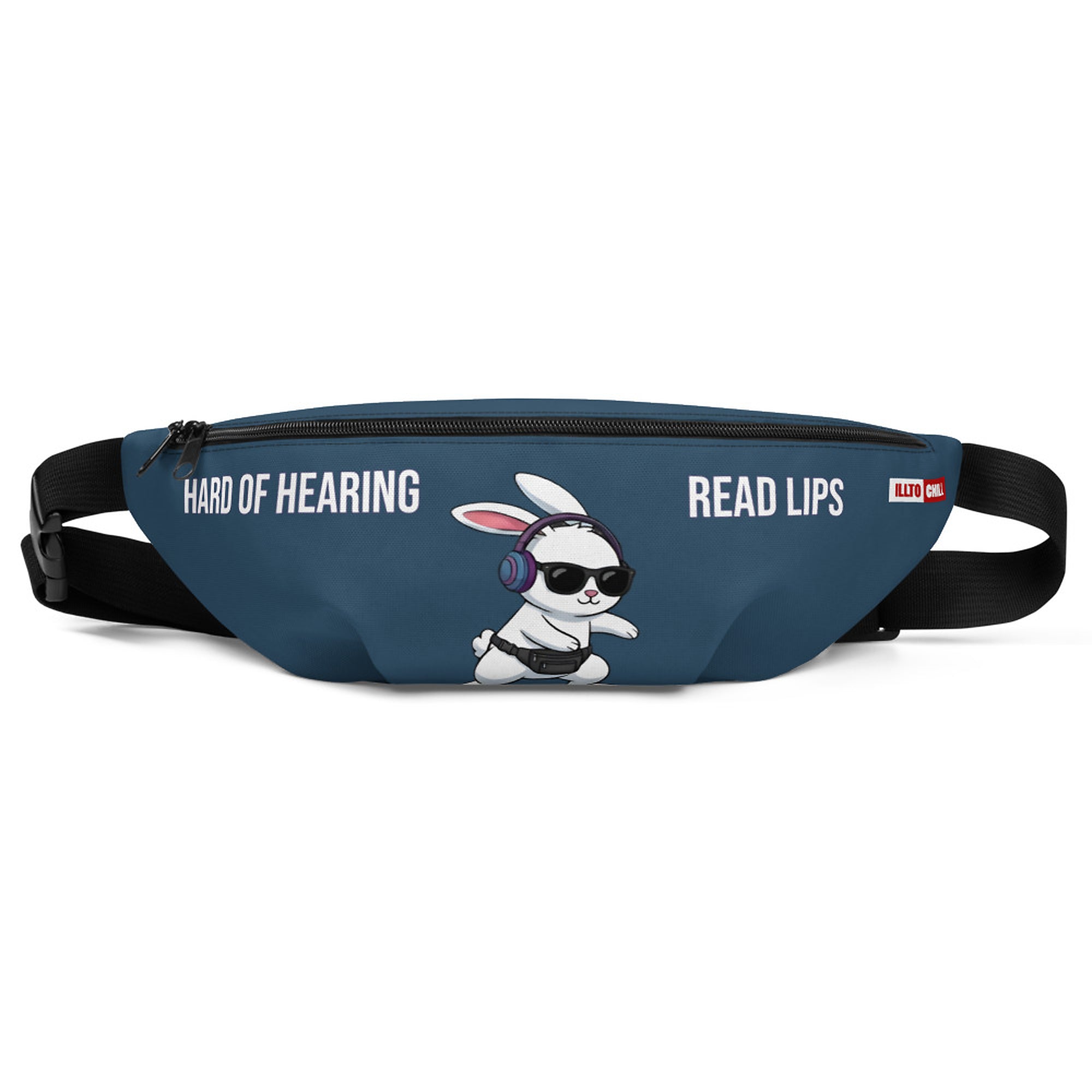 ILLTOCHILL Hard of Hearing Awareness Fanny Pack – Default Front (Black)