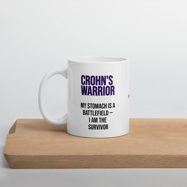 ILLTOCHILL Crohn's disease awareness and support gift White glossy mug – Environment Cutting board