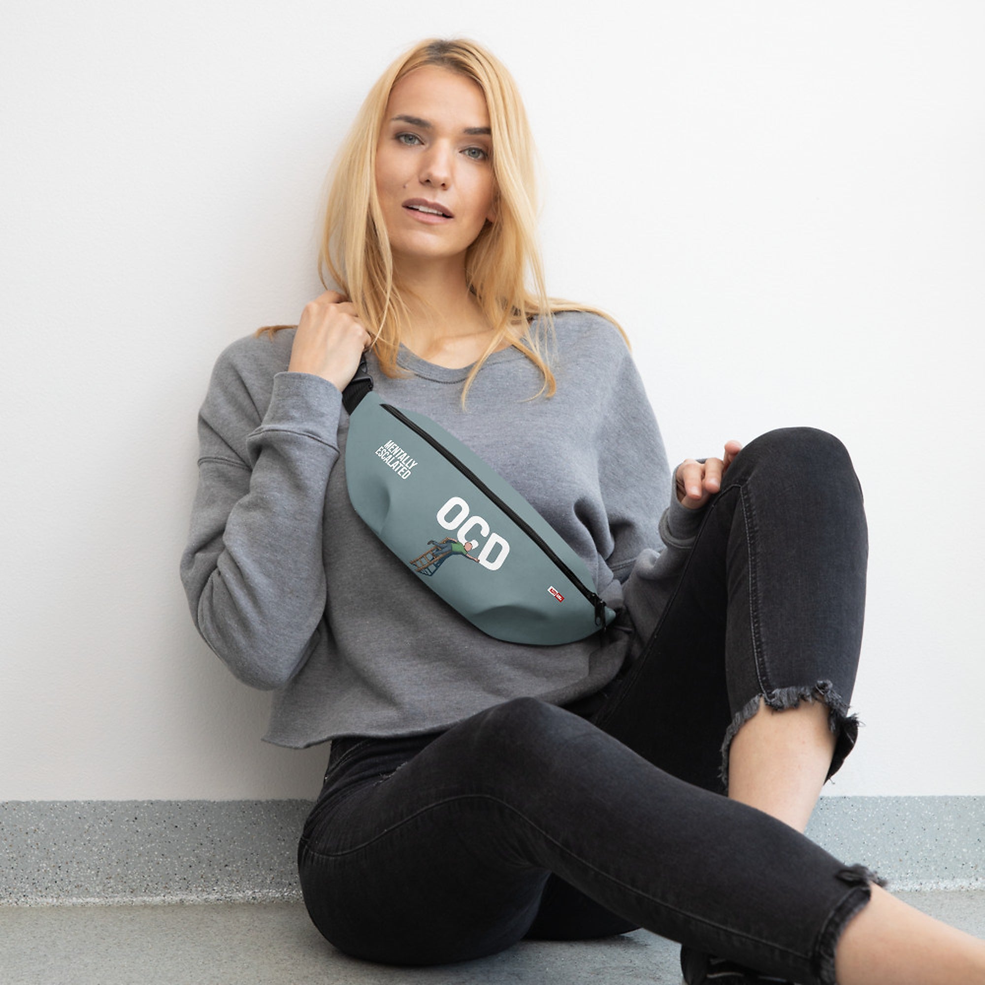 ILLTOCHILL OCD Awareness Fanny Pack – Women's Lifestyle Front (Clear)