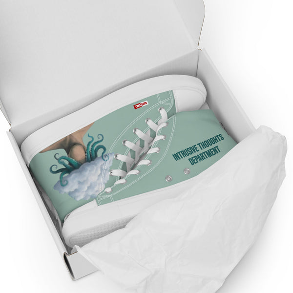 ILLTOCHILL OCD awareness Obsessive-Compulsive Disorder gift Men’s high top canvas shoes – Flat 5 Front