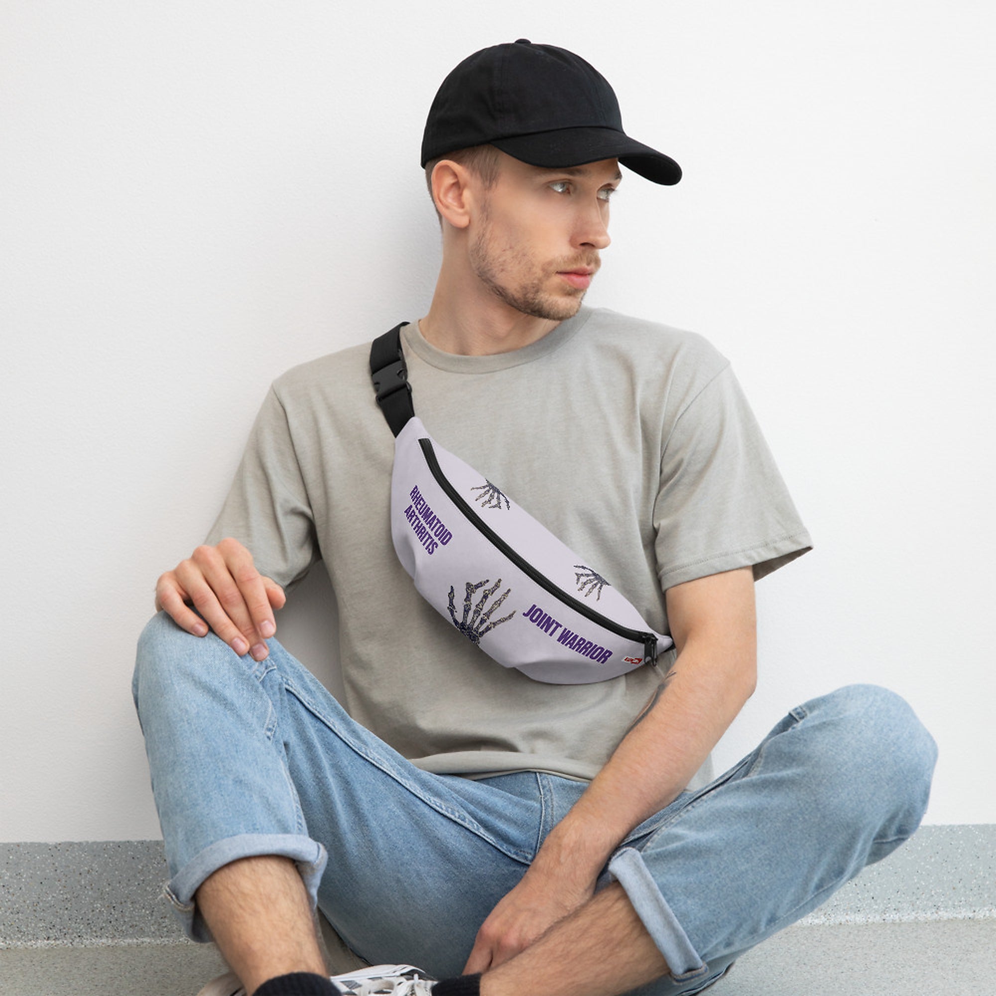 ILLTOCHILL RA awareness Rheumatoid Arthritis support gift Fanny Pack – Men's Lifestyle Front (Clear)