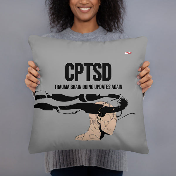 ILLTOCHILL C-PTSD Support Pillow – Person Front (Black)
