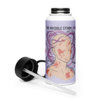 ILLTOCHILL MCAS awareness gift Stainless steel water bottle with a straw lid – Flat 2 Left