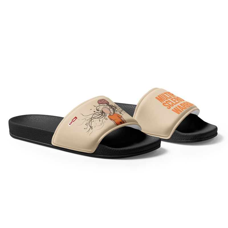 ILLTOCHILL MS Awareness Women's Slides – Flat Right Front (Ms Awareness Women's Slides)