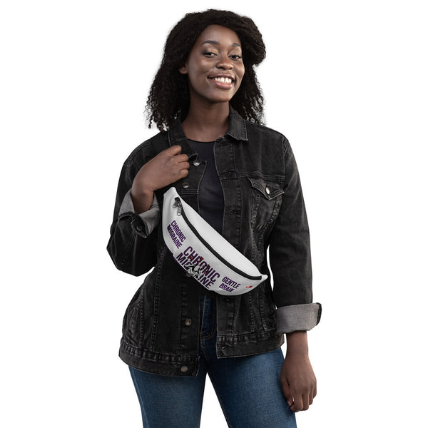 ILLTOCHILL Migraine Awareness Fanny Pack – Women's 3 Front (Clear)