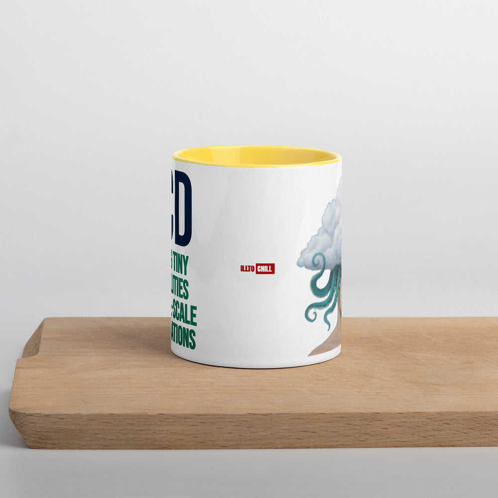 ILLTOCHILL OCD awareness Obsessive-Compulsive Disorder gift Mug with Color Inside – Lifestyle Front