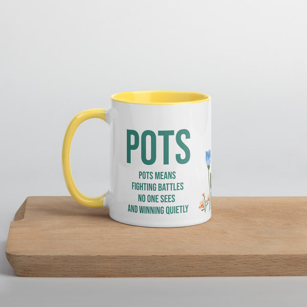 ILLTOCHILL POTS awareness gift Mug with Color Inside – Lifestyle Left