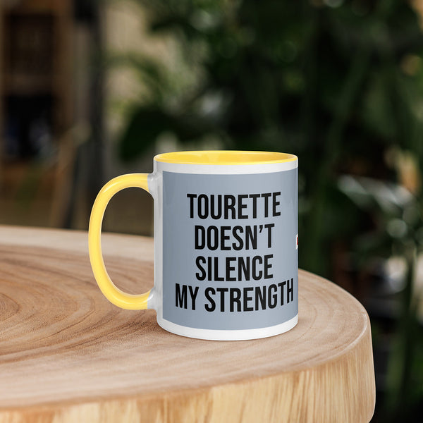 ILLTOCHILL Tourette syndrome awareness TS gift Mug with Color Inside – Lifestyle 5 Left