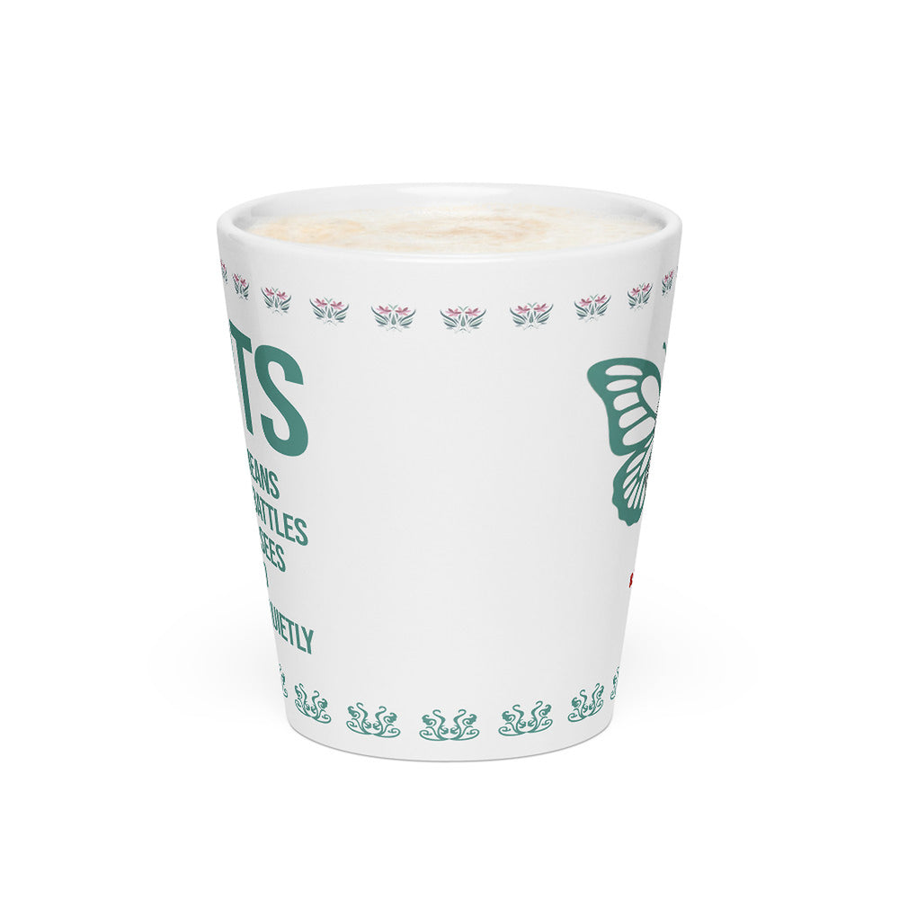 ILLTOCHILL POTS awareness gift Latte mug – Flat 2 Front