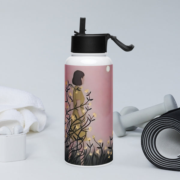 ILLTOCHILL Endometriosis awareness Endo warrior gift Stainless steel water bottle with a straw lid – Lifestyle 2 Left