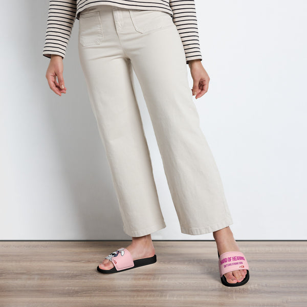 ILLTOCHILL Hard of Hearing Awareness Women's Slides – Women's Lifestyle 2 Front (Hard Of Hearing Awareness Women's Slides)