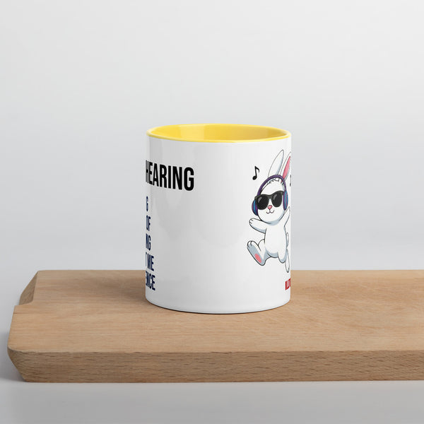 ILLTOCHILL Hard of hearing support gift for hearing impaired Mug with Color Inside – Lifestyle Front