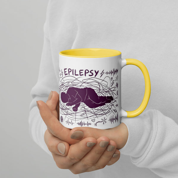 ILLTOCHILL Epilepsy awareness and support gift Mug with Color Inside – Lifestyle 4 Right
