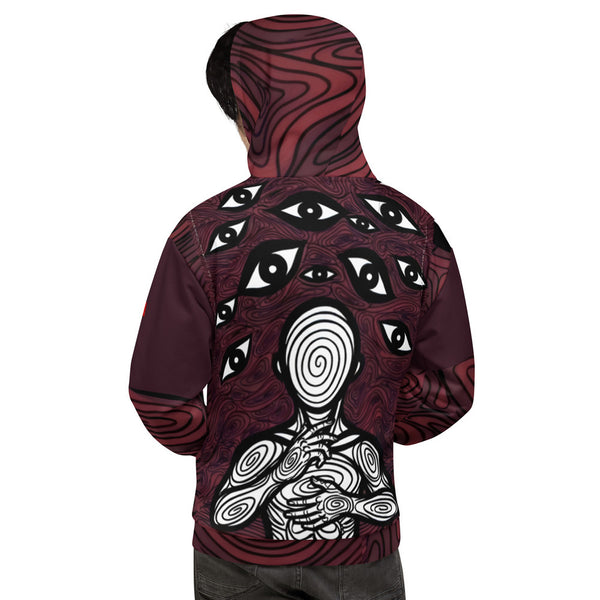 ILLTOCHILL Anxiety awareness gift heavyweight Unisex Hoodie – Men's Back (Black)