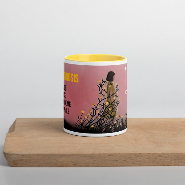 ILLTOCHILL Endometriosis awareness Endo warrior gift Mug with Color Inside – Lifestyle Front