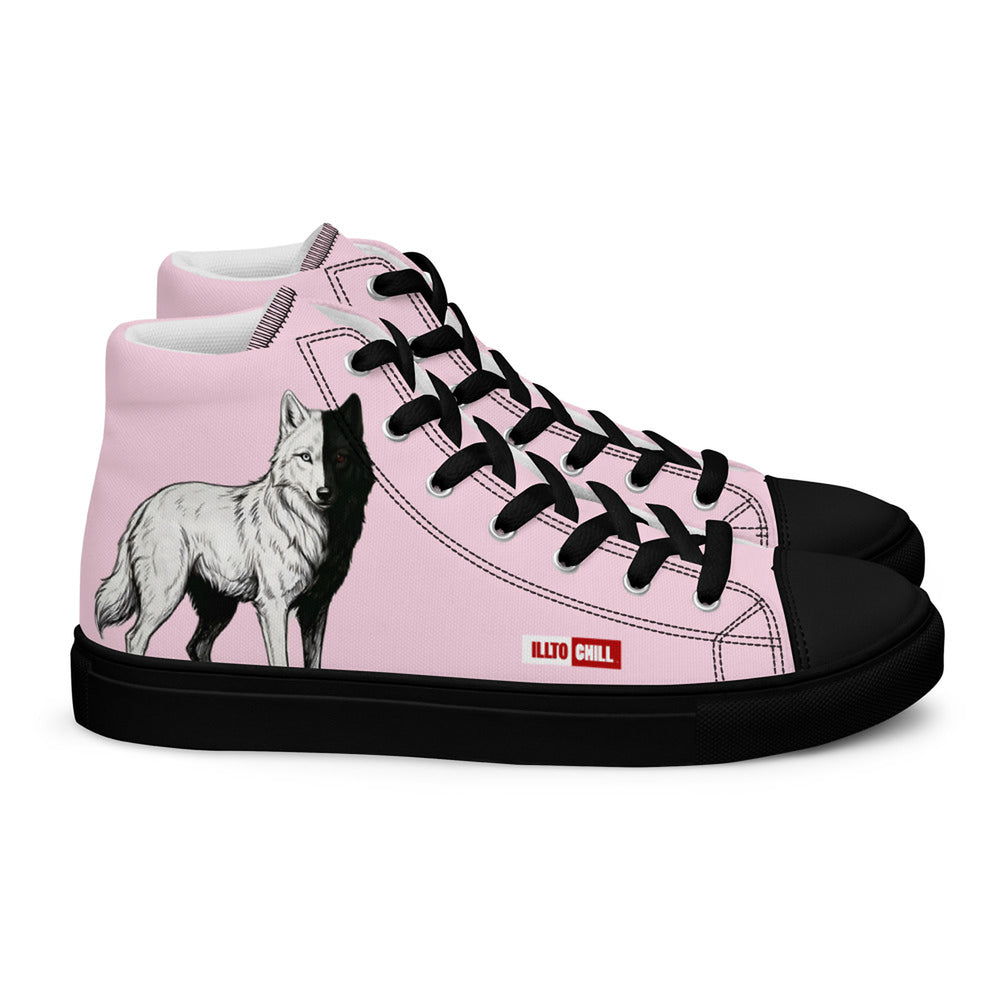 ILLTOCHILL Bipolar Support Women's High Top Shoes – Flat Right (Bipolar Support Women's High Top Shoes)