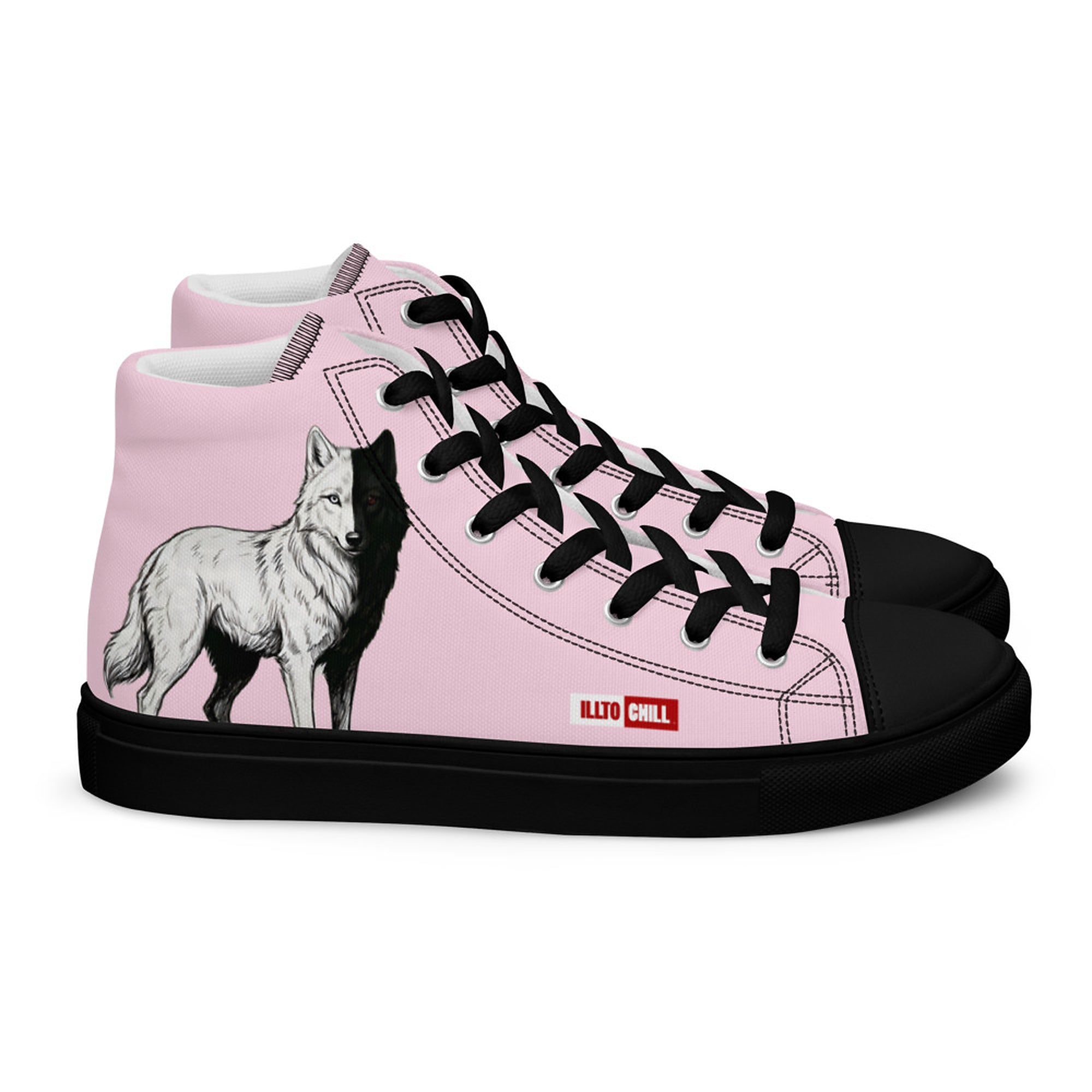ILLTOCHILL Bipolar Support Women's High Top Shoes – Flat Right (Bipolar Support Women's High Top Shoes)