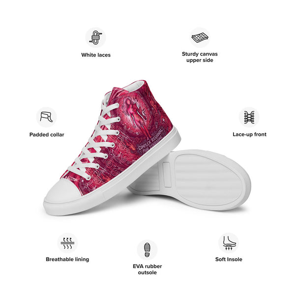 ILLTOCHILL CRPS Awareness gift women’s high top canvas shoes – Product specs Left
