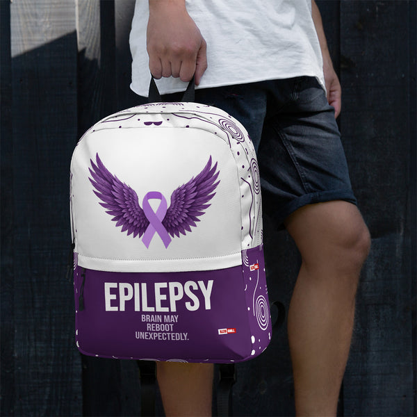 ILLTOCHILL Epilepsy Support Backpack – Men's Lifestyle Left (Clear)