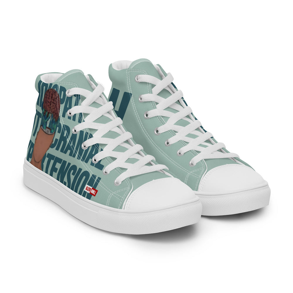 ILLTOCHILL IIH awareness Idiopathic support gift Men’s high top canvas shoes – Flat Right Front