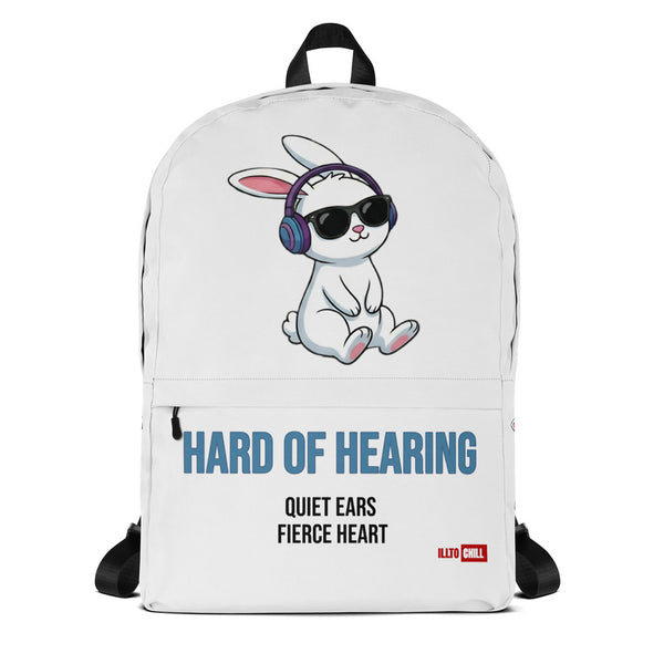 ILLTOCHILL Hard of Hearing Awareness Backpack – Default Front (Clear)