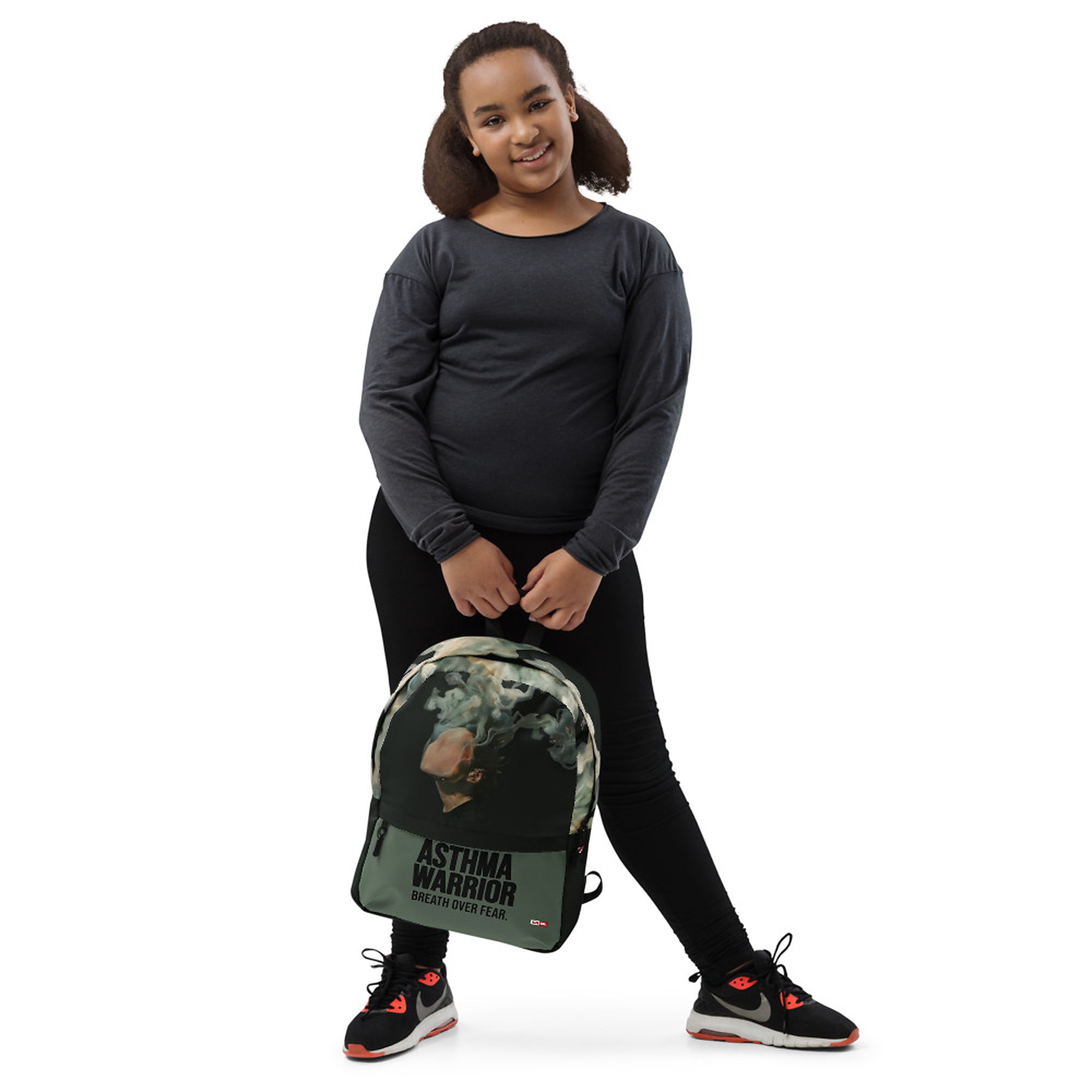 ILLTOCHILL Asthma Support Backpack – Girl's Front (Black)