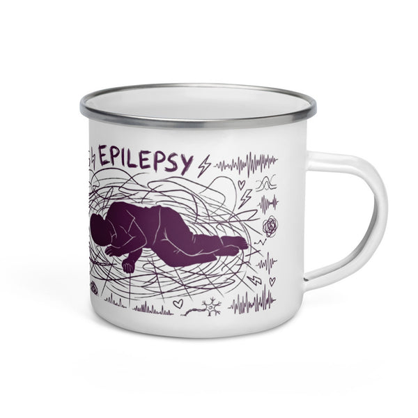 ILLTOCHILL Epilepsy awareness and support gift Enamel Mug – Default Right