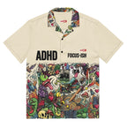 ILLTOCHILL Adhd Attention deficit awareness Unisex button shirt – Flat Front (Black)