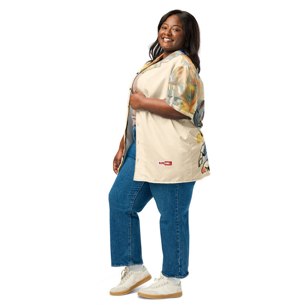 ILLTOCHILL Tourette syndrome awareness and support Unisex button shirt – Women's 3 Left (Black)