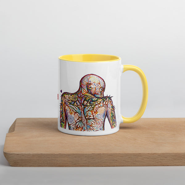 ILLTOCHILL Fibromyalgia awareness fibro gift Mug with Color Inside – Lifestyle Right