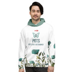 ILLTOCHILL POTS awareness heavyweight Unisex Hoodie – Men's Front (White)