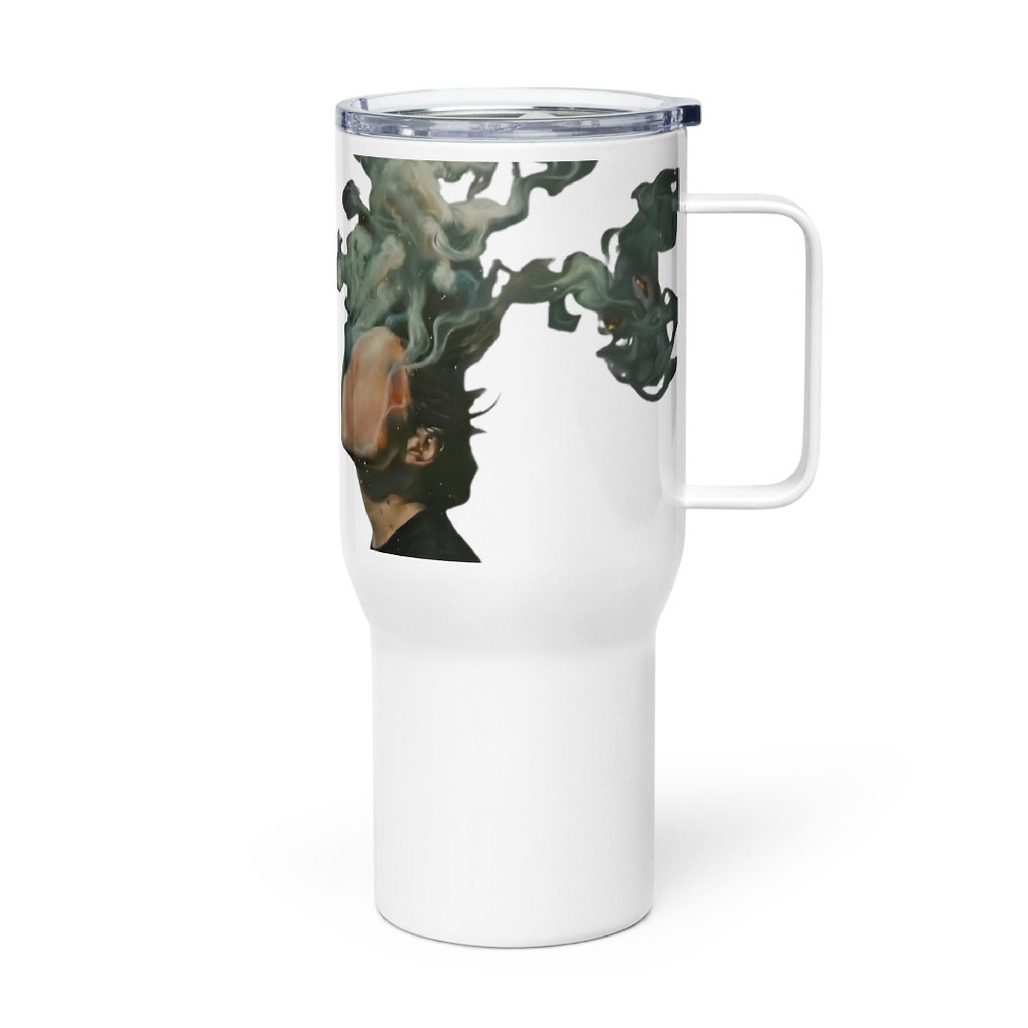 ILLTOCHILL Asthma awareness and support gift travel mug with a handle – Flat Left